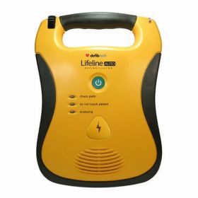 Defibtech Lifeline Fully Automatic 5 Year Battery *FREE Upgrade to 7 Year Battery* with High Impact Illuminated Cabinet - Office Package