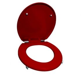 Doc M Comfort Slow Close Toilet Seat - Red [Pack of 1]