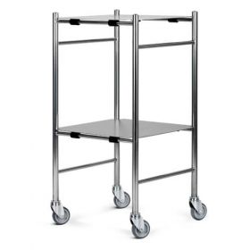 Bristol Maid Trolley - Dressing - Stainless Steel - 2 Removable & Reversible Shelves - 450mm