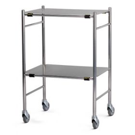 Bristol Maid Trolley - Dressing - Stainless Steel - 2 Removable Shelves - 600mm