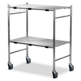Bristol Maid Trolley - Dressing - Stainless Steel - 2 Removable Shelves - 750mm