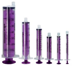 Syringe for enteral feeding 5ml Purple ENFit connector [Pack of 100]