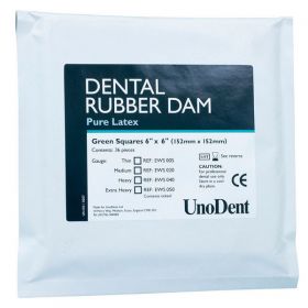Latex Rubber Dam Squares Extra Heavy  6 x 6 (152 x 152mm) [Pack of 36]