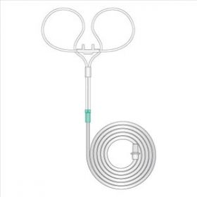 Nasal cannula with straight prongs and tubing adult