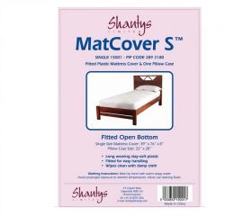Fitted Plastic Mattress Cover with Pillow Case/s - Single