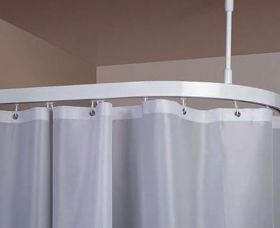 Spentex Flame Retardant Anti MRSA Shower Curtain White 71°C  Wash Size 183 x 183cms [Pack of 1]