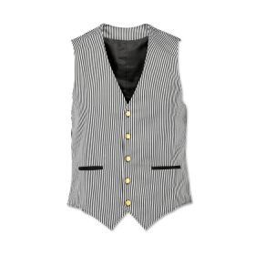 Men's striped waistcoat Black/white