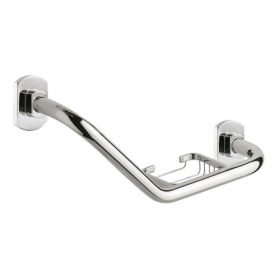 Gedy Edera Angled Grab Rail With Soap Basket [Pack of 1]