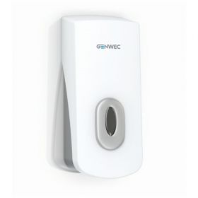 Genwec Contemporary Designer Washroom Soap Dispenser - White [Pack of 1]