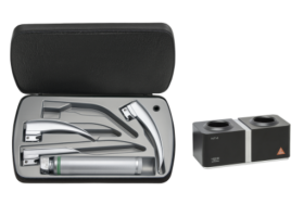 HEINE Classic+ F.O. Laryngoscope Sets With Standard F.O. 4 LED NT Rechargeable Handle + Li-ion Battery + NT4 Table Charger [Pack of 1]