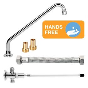 Hart Knee Operated Tap Set with Long Reach Swivel Spout [Pack of 1]