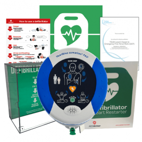 HeartSine Samaritan PAD 350P (Semi Automatic) with High Impact Cabinet - Dental Package