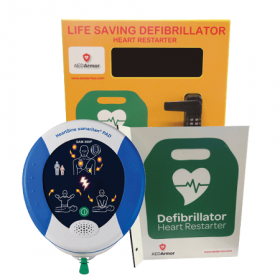 HeartSine Samaritan PAD 360P (Fully Automatic) with AED Armor Stainless Steel Cabinet - Locked