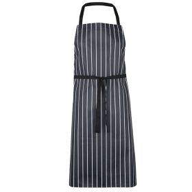 Essential waterproof butcher stripe bib apron Navy/White Stripe colour