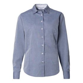 Womens chambray roll up sleeve shirt Blue Colour