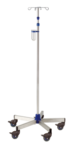 Provita IV-Pole, Stainless Steel, One Hand Adjustment, With Weighted Base, Mono 80 mm I-I12212