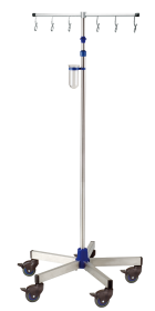 Provita IV-Pole, Stainless Steel, One Hand Adjustment, With Weighted Base, Mono 80 mm I-I12214