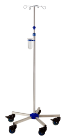 Provita IV-Pole, Stainless Steel, One Hand Adjustment, With Weighted Base, Mono 80 mm I-N12212