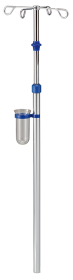 Provita IV-Pole Without Bracket, One Hand Adjustment, Stainless Steel