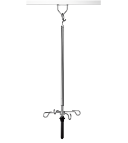 Provita Ceiling IV-Pole, One Hand Adjustment, Stainless Steel, For Room Height 2.700 mm