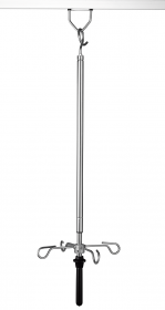 Provita Ceiling IV-Pole, One Hand Adjustment, Stainless Steel, For Room Height 2.900 mm