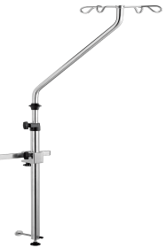 Provita Angled IV Pole With Wall Clamp And Wall Support