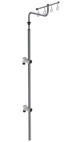 Provita IV-Pole 38/25, With Two Medical Rail Clamps, Stainless Steel / Aluminium