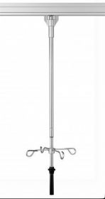 Provita Ceiling IV-Pole, One Hand Adjustment, Stainless Steel, For Room Height 2.500 mm, Thread For Pump I1022252