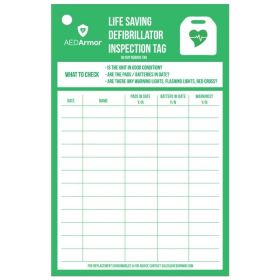 Defibrillator Inspection Tag [Pack of 5]