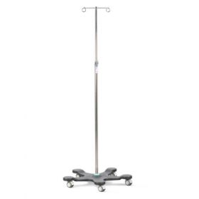 Bristol Maid Mobile Infusion Stand - Heavy Duty - Easy Clean - Polyurethane - 2 Hook - Yellow