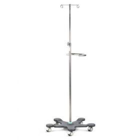 Bristol Maid Mobile Infusion Stand - Heavy Duty - Easy Clean - Polyurethane - 2 Hook - Handle - Red