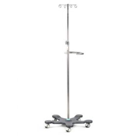 Bristol Maid Mobile Infusion Stand - Heavy Duty - Easy Clean - Polyurethane - 4 Hook - Handle - Green