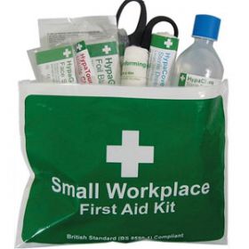 British Standard Compliant First Aid Kit in Vinyl Wallet, Small