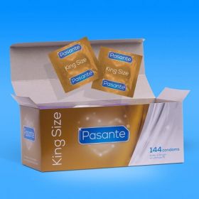 Pasante Clinic Packs King Size Condom [Pack of 144]