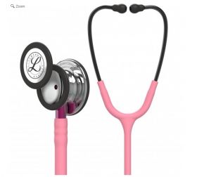 3M Littmann Classic III Monitoring Stethoscope 69cm Pearl Pink Tubing, Smoke Chestpiece, Pink Stem [Pack of 1]