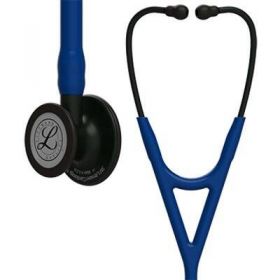 3M Littmann Cardiology IV Diagnostic Stethoscope, Navy Tubing, Black Chestpiece [Pack of 1]