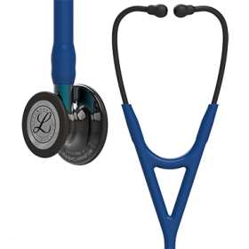 3M Littmann Cardiology IV Diagnostic Stethoscope, Navy Tubing, Black Chestpiece, Blue Stem [Pack of 1]