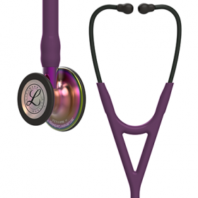 3M Littmann Cardiology IV Diagnostic Stethoscope, Plum Tubing, Rainbow Chestpiece, Violet Stem [Pack of 1]