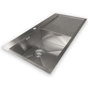 Zen Left Handed 'Uno' 51F Designer Bowl & Drainer Kitchen Sink [Pack of 1]