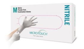 MICRO TOUCH NITRILE  GLOVES WHITE MEDIUM [PACK OF 150]