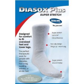 Medicool Diasox Plus Super Stretch Socks White Large [Pack of 1]