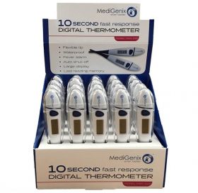 MediGenix Flexi-Tip 10 Second Thermometer Display [Pack of 20]