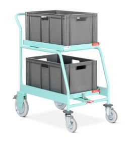 Bristol Maid Trolley - Medical Records - Transfer - Double Box - Extending