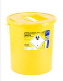 Sharps container disposal - Sharps bins - 22l with yellow lid