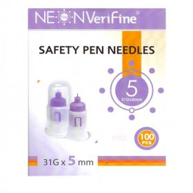 NEON VERIFINE SAFETY 5MM/31G [Pack of 100]