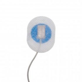 Ambu Blue Sensor NF Electrodes, very small, solid gel 28x20mm, breathable cloth backing, 50cm lead 2mm Connector [Pack of 12]