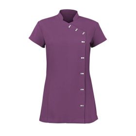 Women's asymmetrical button tunic