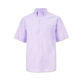 Men's Oxford Short Sleeved Shirt Lilac Colour