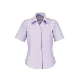 Women's Oxford short Sleeved Shirt Lilac Colour