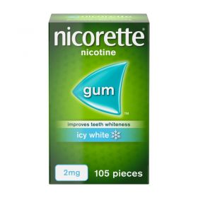NICORETTE GUM ICY WHITE 2MG (105) [Pack of 105]